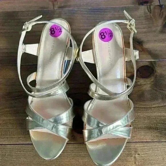 Tommy Hilfiger Nautical Striped with Cork Wedge Shoe - Picture 5 of 5